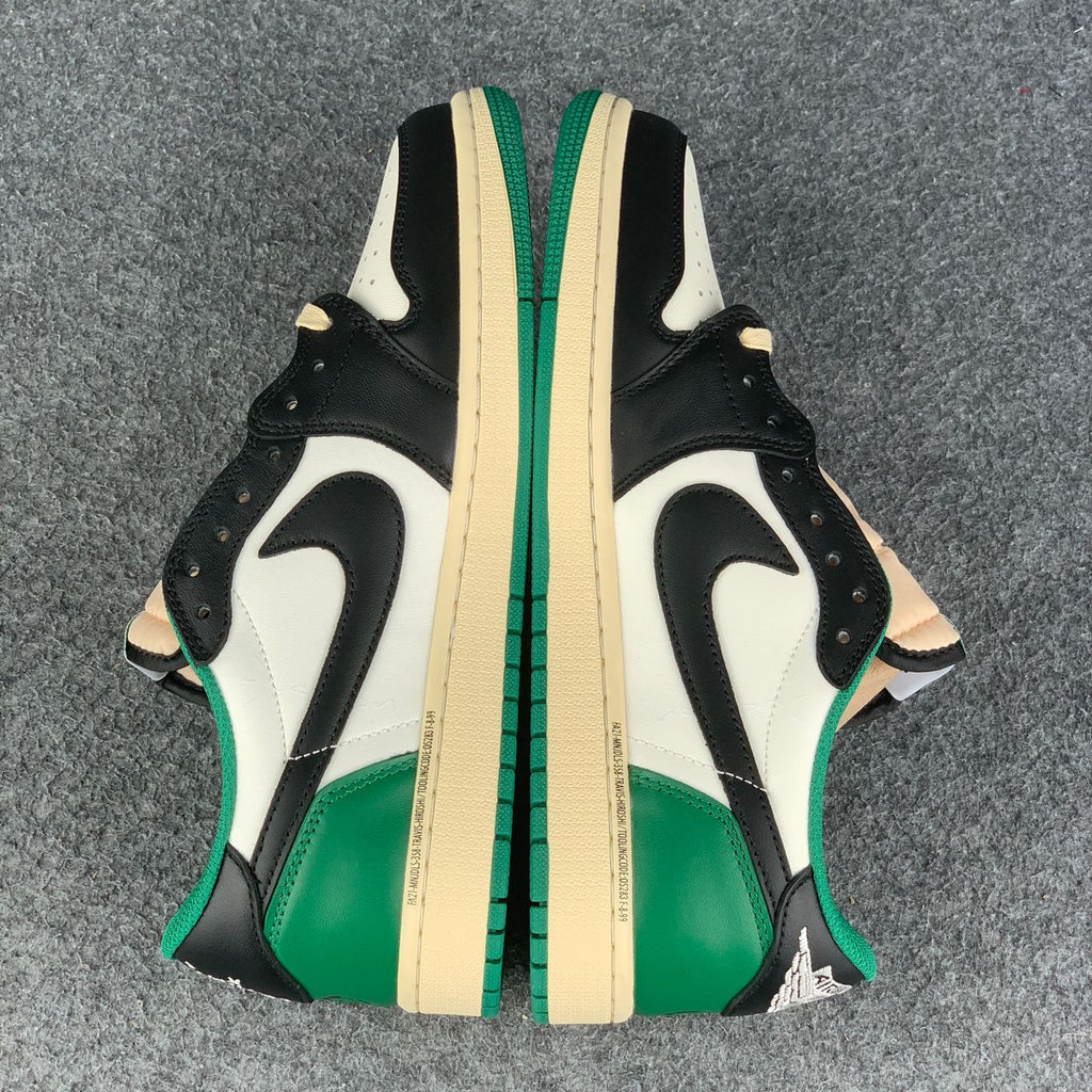 (Custom) Air Jordan 1 Low 'Black Green'
