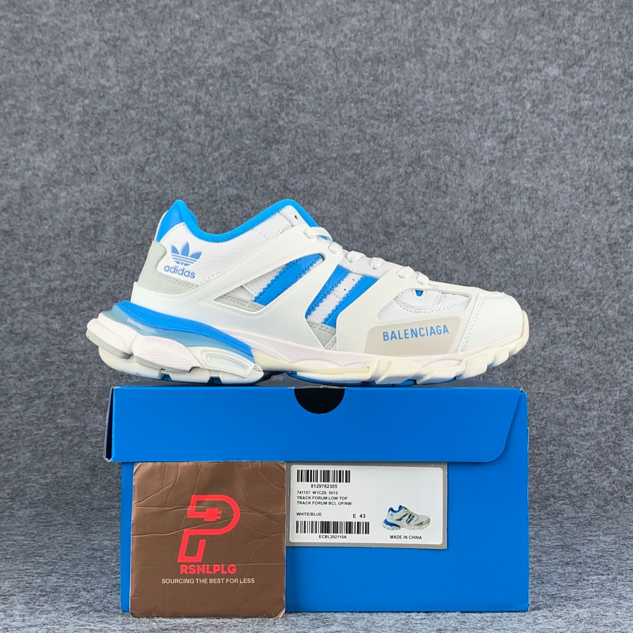 Adidas x Balenciaga Track Sneaker 'White Blue'