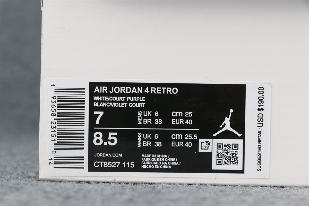 Air Jordan 4 Retro 'Purple Metallic'