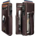 bifold wallet men authentic leather rfid blocking