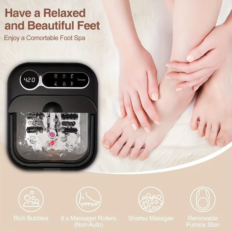 collapsible spa massager heater temperature control