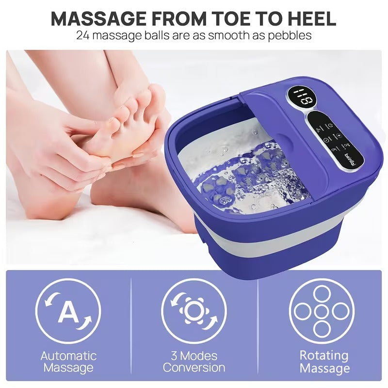 collapsible spa massager heater temperature control