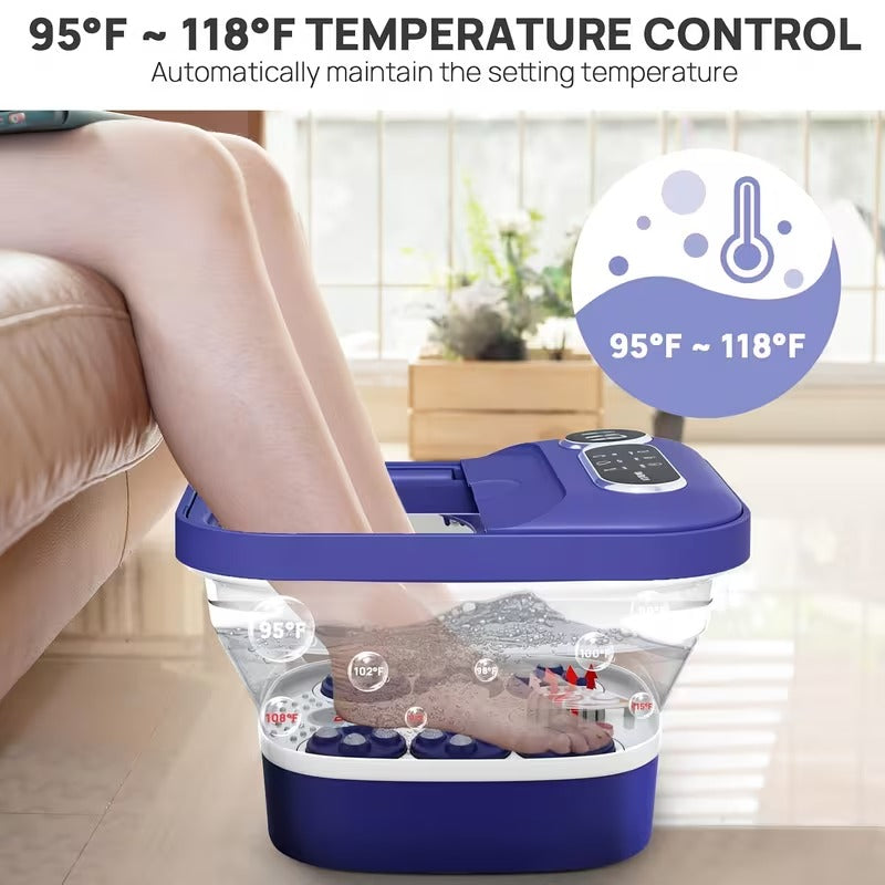 collapsible spa massager heater temperature control