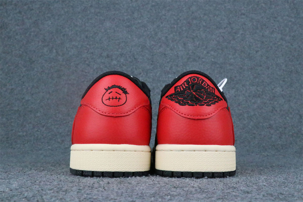 (Custom) Air Jordan 1 Low 'Black Red'
